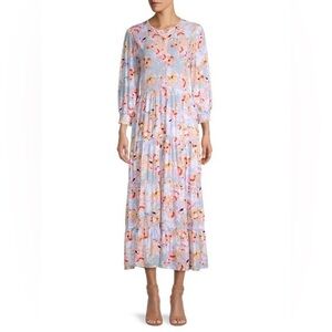 Floral Tiered Midi Dress size L For the Republic